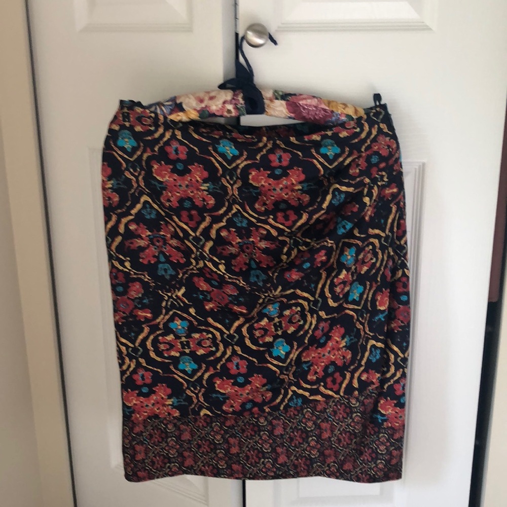 New! Silk skirt with over lap on front .